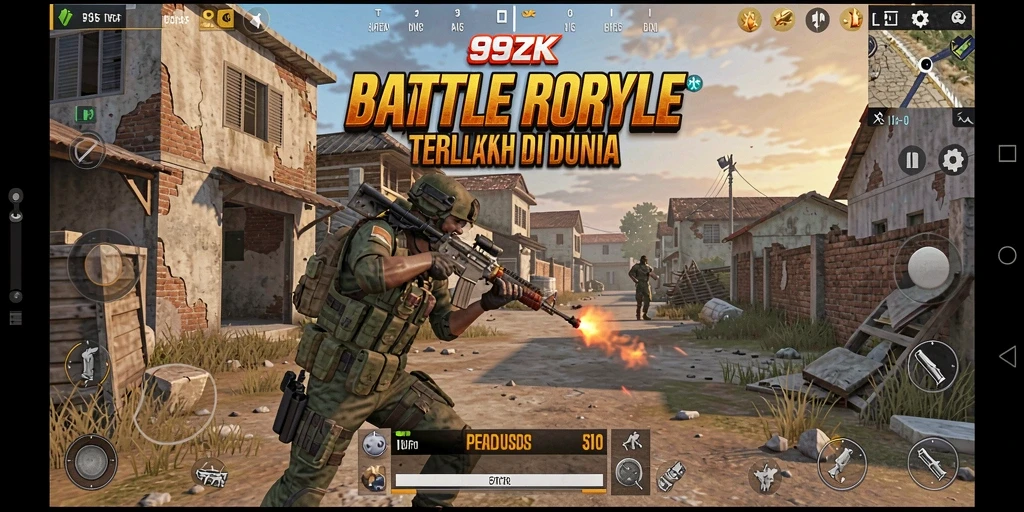 Gameplay Battle Royale yang mendebarkan dan penuh aksi.