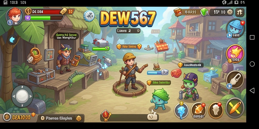 Screenshot gameplay DEWI567 menampilkan visual menarik dan aksi karakter di permainan Idle.