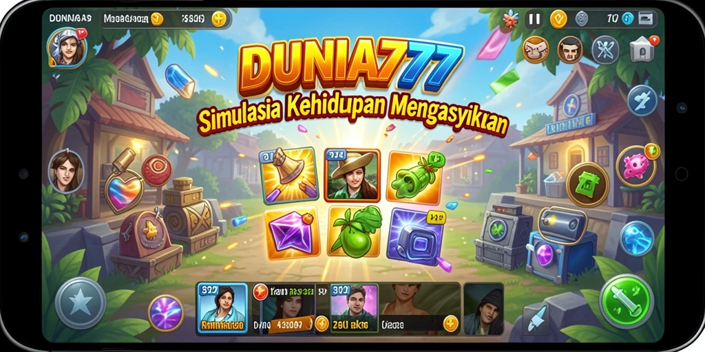 Tampilan gameplay DUNIA777 yang menawan dan interaktif.