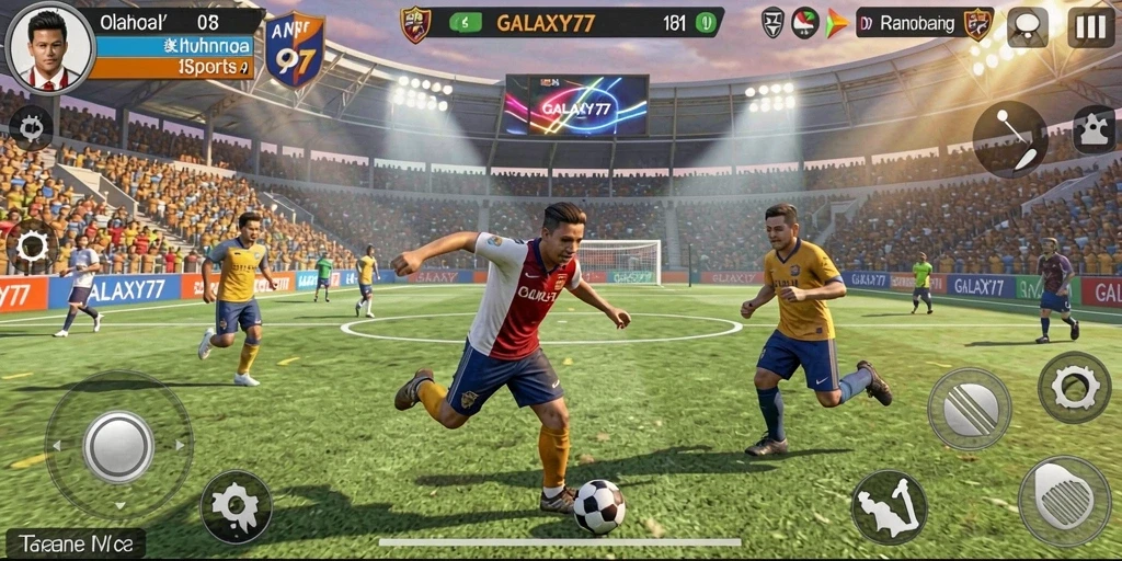 Tampilan utama gameplay GALAXY77 yang seru dan mendebarkan.