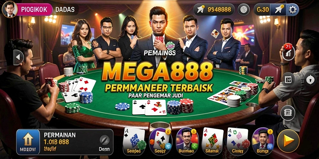 Tampilan menarik saat bermain Poker di MEGA888.