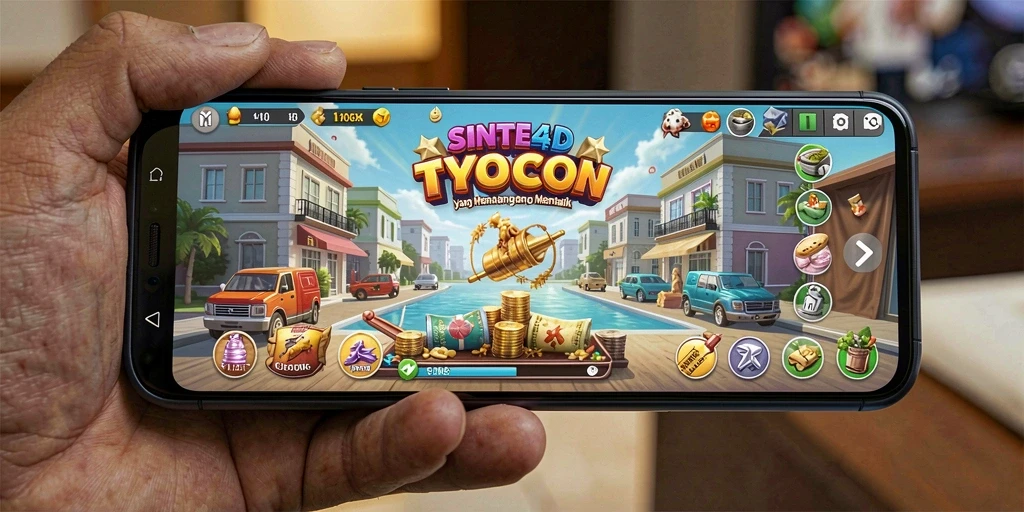 Tampilan menarik dari gameplay SINTE4D, menunjukkan dinamika Tycoon.
