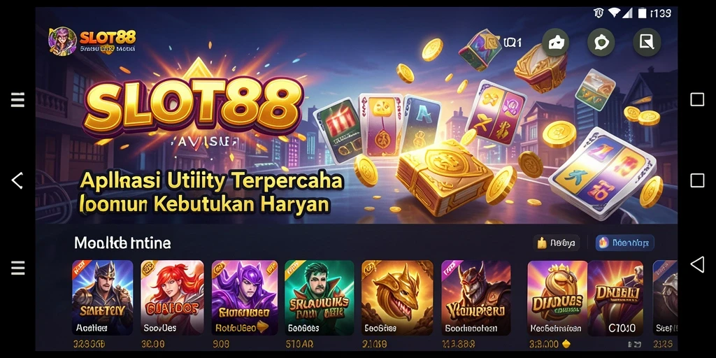 Tampilan antarmuka SLOT88 yang modern dan fungsional.