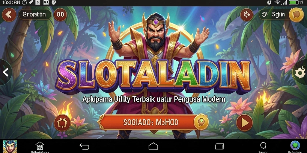 Screenshot utama SLOTALADIN menunjukkan antarmuka aplikasi yang menarik dan fungsional.
