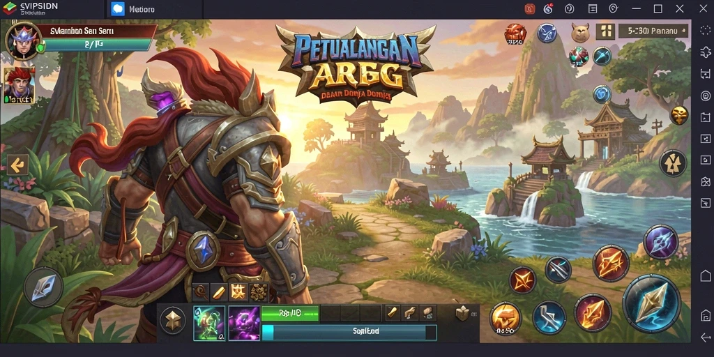Tampilan seru gameplay ARPG dengan aksi pertarungan yang memukau.
